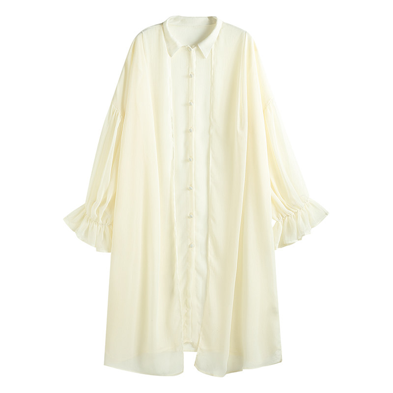 很仙的洋气夏薄款灯笼袖雪纺防晒衣 稀元素XIMIE STUDIO SHOP蕾丝衫/雪纺衫