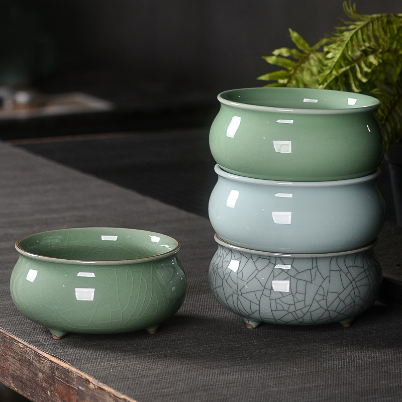 青瓷上香炉中号家用室内供奉插香炉三足线香檀香炉道佛供具香薰炉,淘宝优惠券,粉丝福利购,淘宝优惠卷