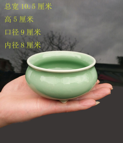 祭祀佛具小香炉陶瓷家用供佛仿古香薰炉茶道室内供奉檀香盘香插炉 - 图0