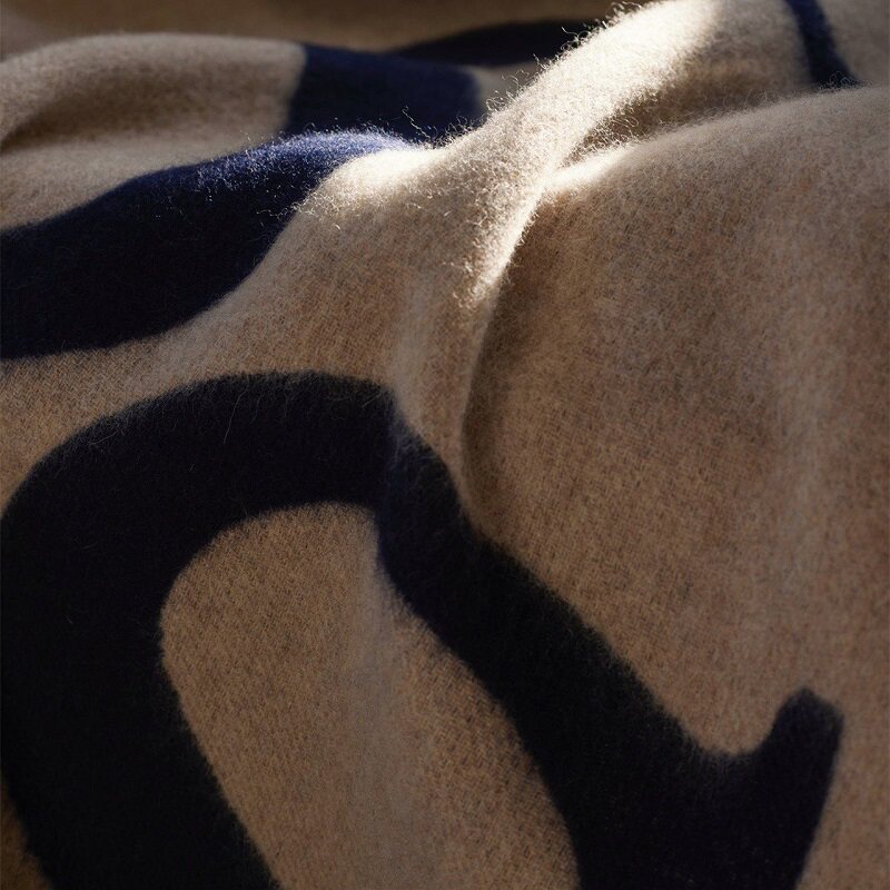 MARKCROSS【静谧米兰】顶奢阿拉善山羊绒毯双面色织提花羊毛毯子