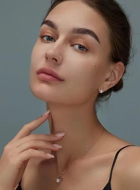 音符系列吊坠项链女ins款镶嵌珍珠复古轻奢小众百搭高级锁骨链