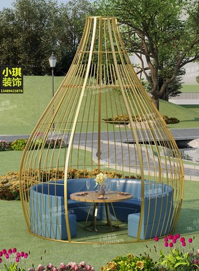 超大型鸟笼户外酒店巨型餐厅鸟笼公园景区卡座咖啡厅装饰大号座椅