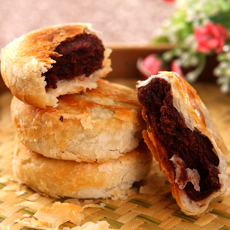 杭州特产传统苏式土月饼塘栖法根多口味手工酥皮中秋送老人老月饼