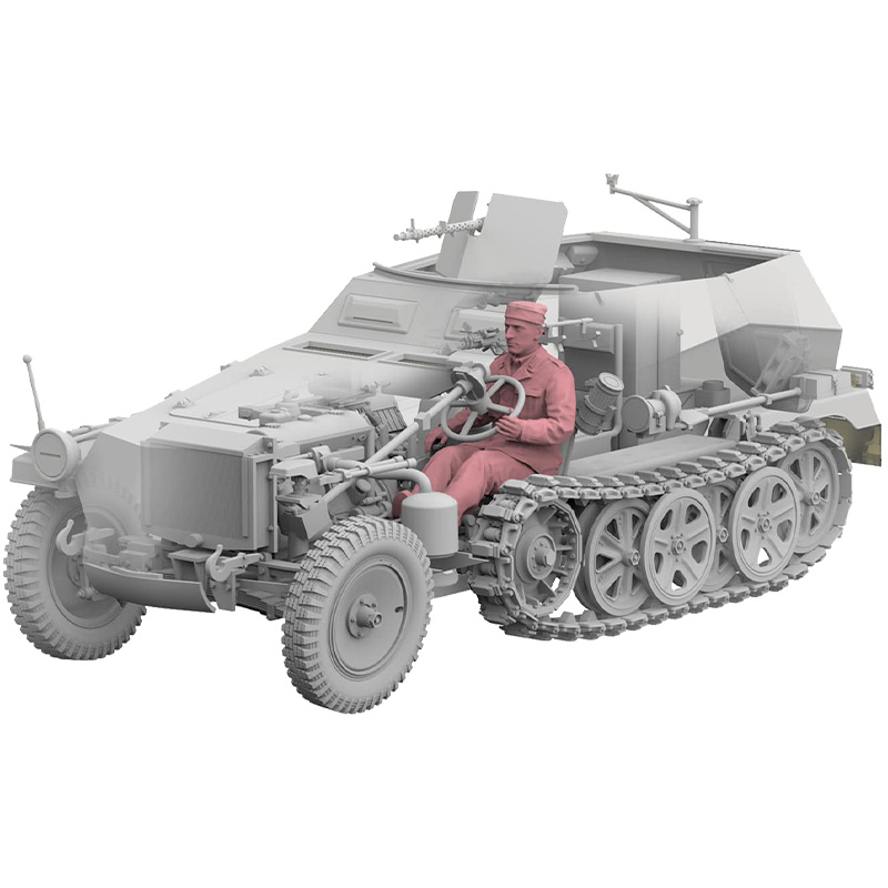 恒辉模型 TAKOM 2184 1/35 Sd.Kfz.250/1半履带车拼装模型 附兵人 - 图3