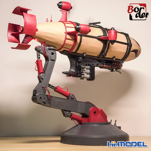 恒辉模型 边境 BC004 基洛夫飞艇免胶分色 附电动螺旋桨 灯光组件 - 图1