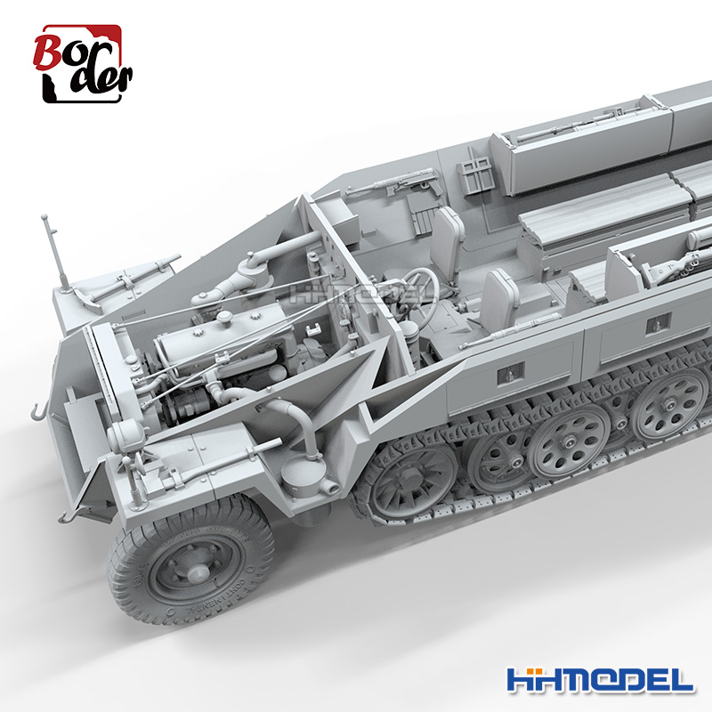 恒辉模型 边境 BT041 1/35 Sd.Kfz.251D型 半履带装甲车 拼装模型 - 图1