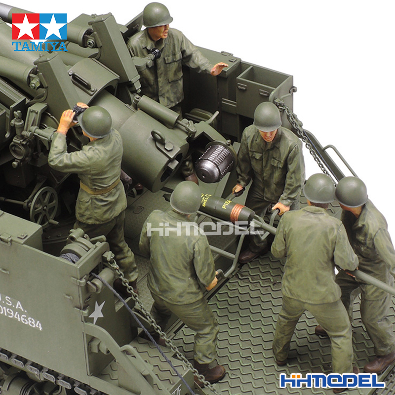 恒辉田宫TAMIYA 35351 1/35 M40 155mm自行火炮附兵人拼装模型-图2