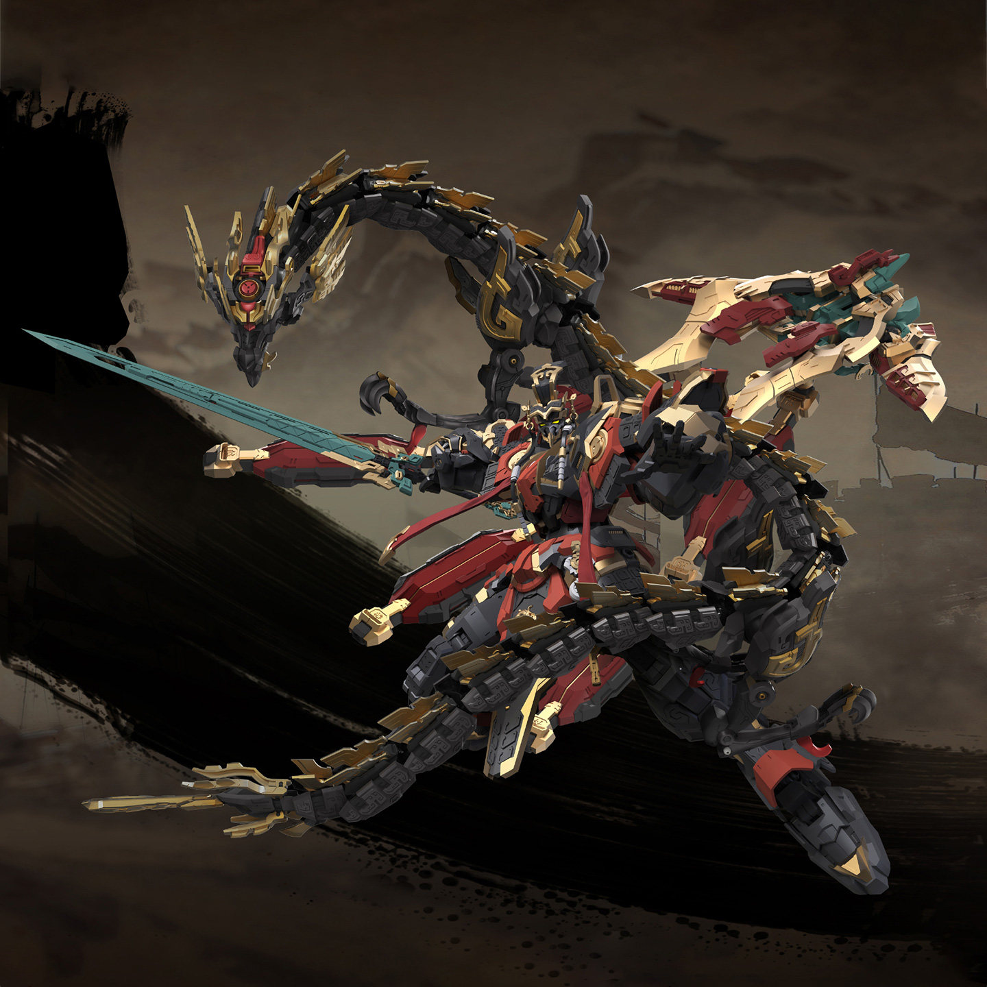 ▲恒辉模型 铭匠传 SUNDAYHOBBY 1/100 嬴政 国创机甲拼装模型,淘宝优惠券,粉丝福利购,淘宝优惠卷