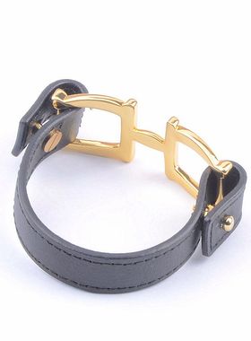 欧美风质感黑色孤品皮手链特价