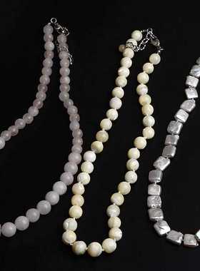 女士个性百搭贝壳珠巴洛克珠项链