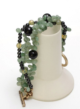 欧美高贵黑色玛瑙多层首饰套装