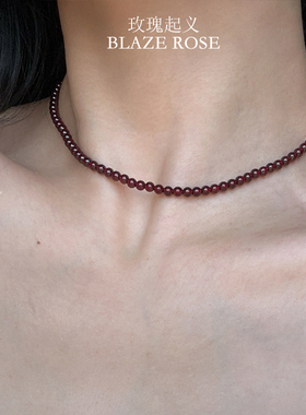 特级天然轻奢小众手工串珠红玛瑙