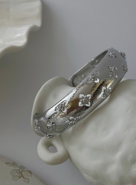 复古做旧布契风拉丝金属手镯手环