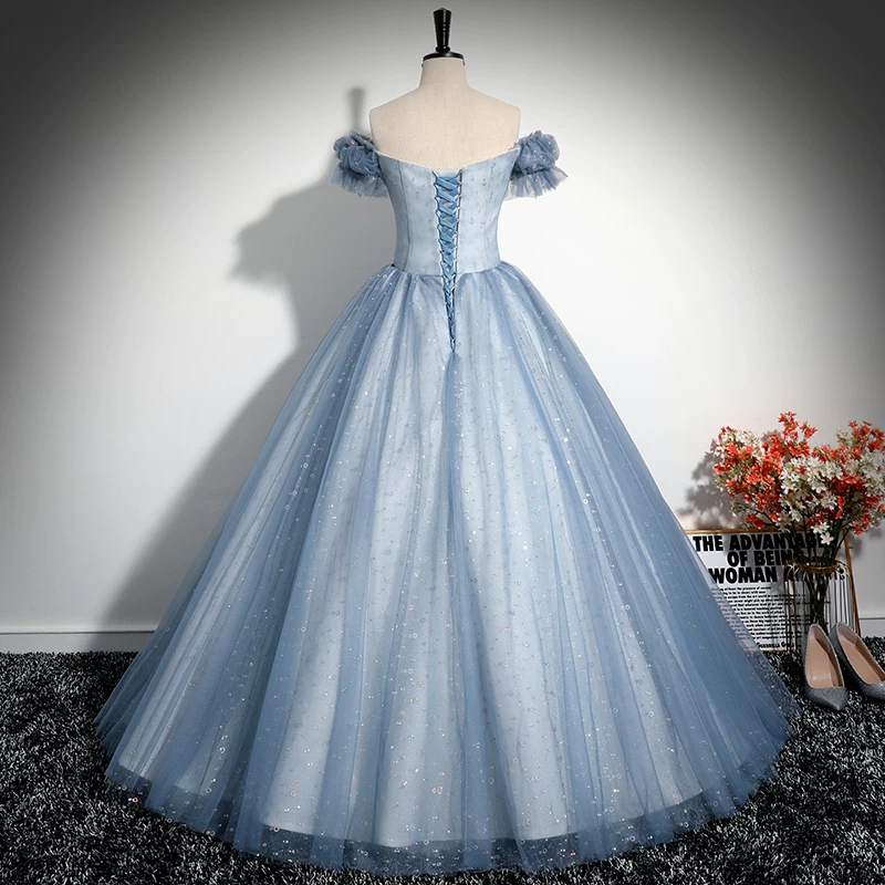 Evening dress for students, suit, open shoulders, tutu skirt