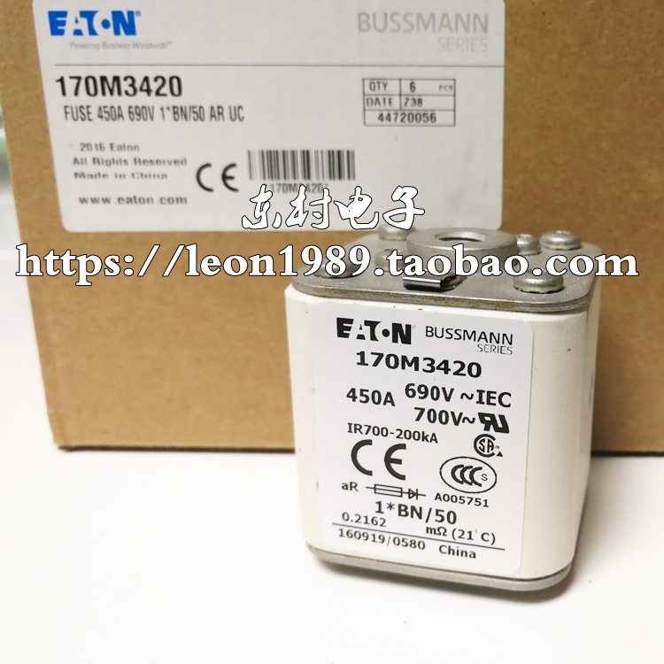 EATON/BUSSMANN保险丝 170M3420 170M3420D 450A 690V 1*BN/50 - 图1