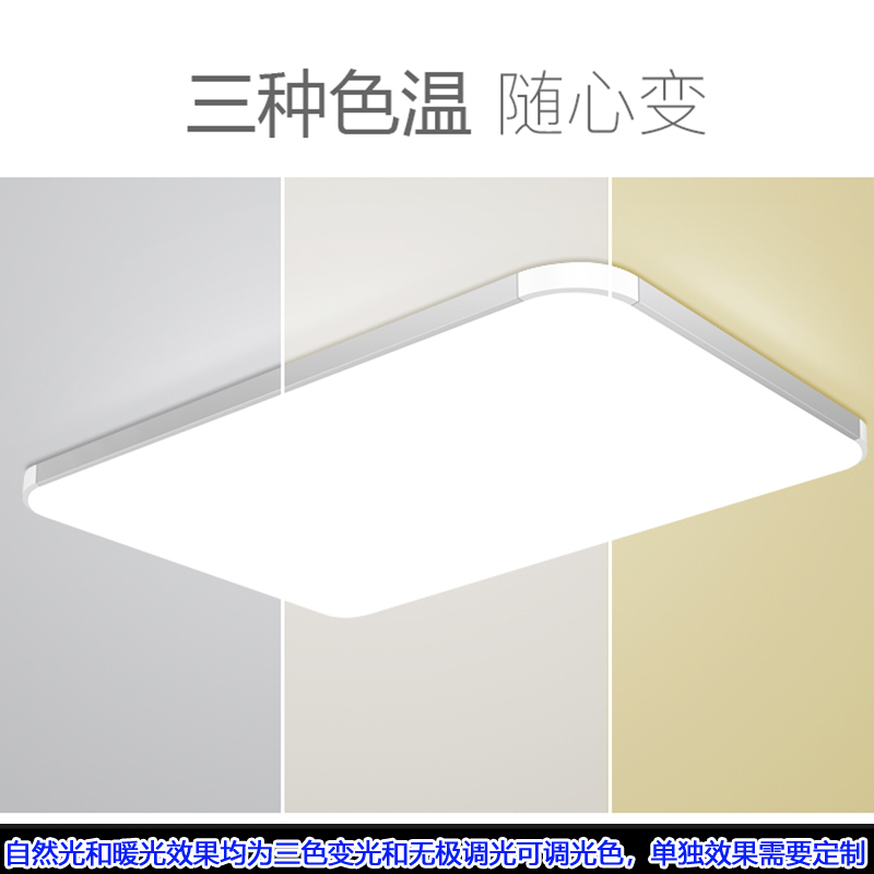 客厅大灯长方形吸顶灯LED卧室房间灯餐厅灯简约现代家用超薄灯具 - 图2