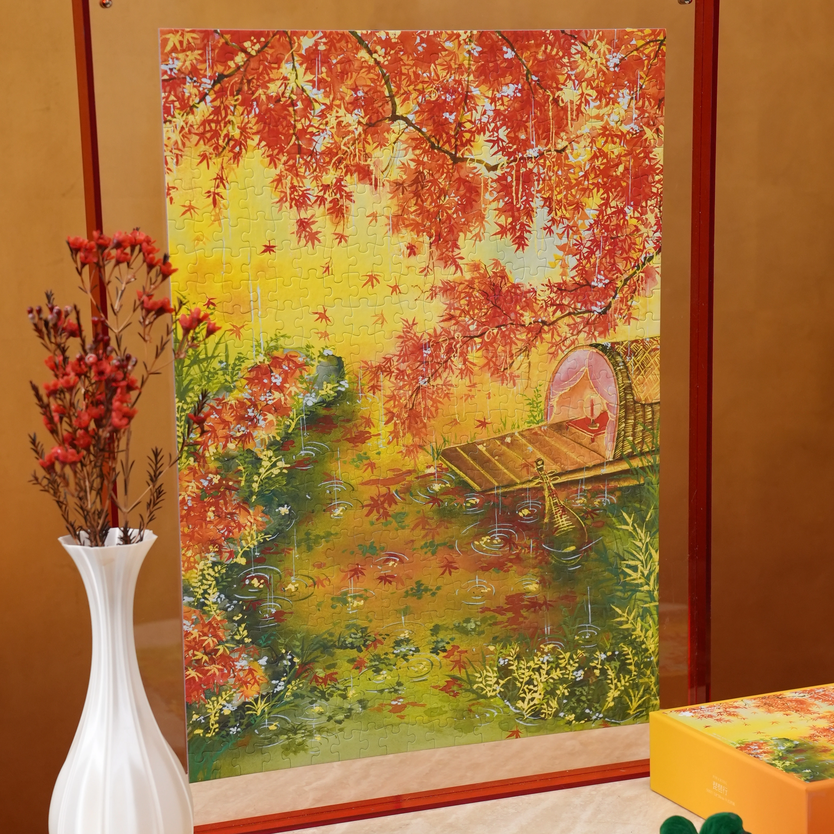 红红火火•《琵琶行》原创手绘中式拼图•500片丝绒触感53x38cm,淘宝优惠券,粉丝福利购,淘宝优惠卷