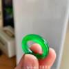 Ice full color spicy green ring imperial green jade ring