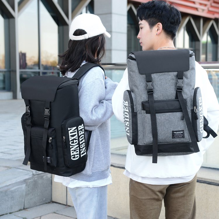 书包男潮流韩版初中小学生背包大容量户外旅行双肩包15.6寸电脑包