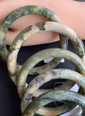 【大口径叮当】HP天然岫玉地球蓝 蓝水 手镯女镯沙滩海洋一物一图