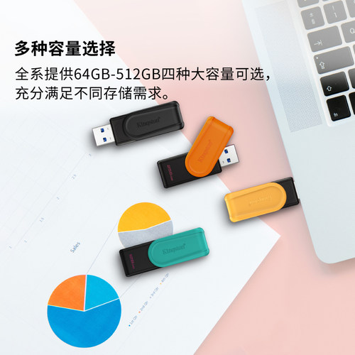 金士顿官方64G/128G/256G高速大容量u盘车载手机电脑办公优盘正品 - 图2