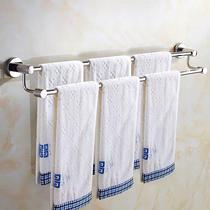 (304) TOWEL RACK FREE Stainless Steel Thickened Bath Towel Rack Towel Rod Eu Style Bathroom Wall Hung Single Double Pole
