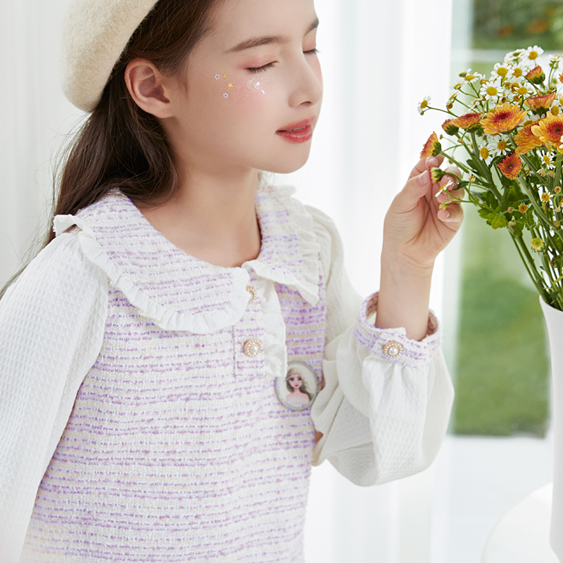 迪士尼女童连衣裙春秋装新款爱莎公主小香风裙子洋气公主裙童装,淘宝优惠券,粉丝福利购,淘宝优惠卷