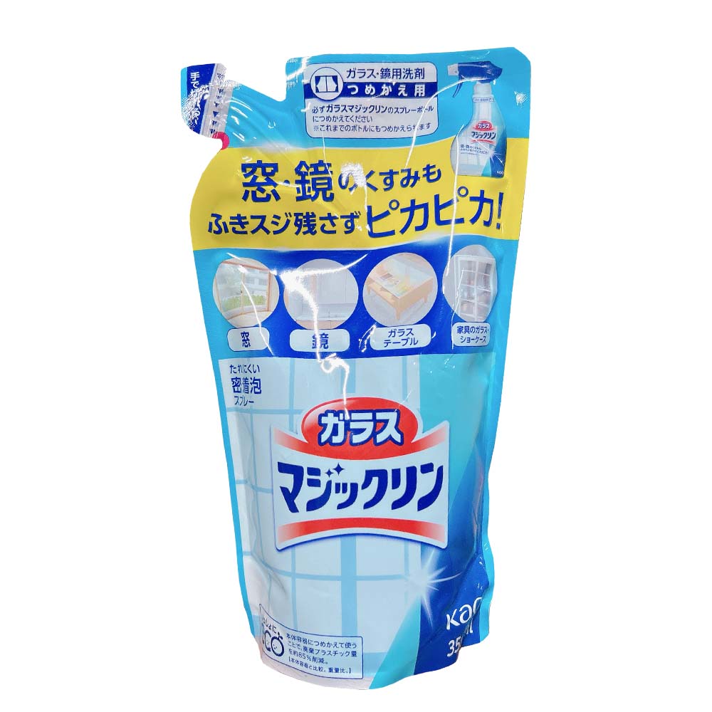 日本进口花王玻璃镜面强力泡沫去污清洁剂替换袋装350ml恢复透亮 - 图3