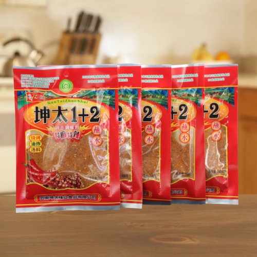 云南特产宣威坤太1+2麻辣蘸水300克特麻特辣烧烤调料辣椒面 - 图1