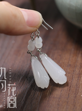 diy花朵女士复古风手工吊坠耳环
