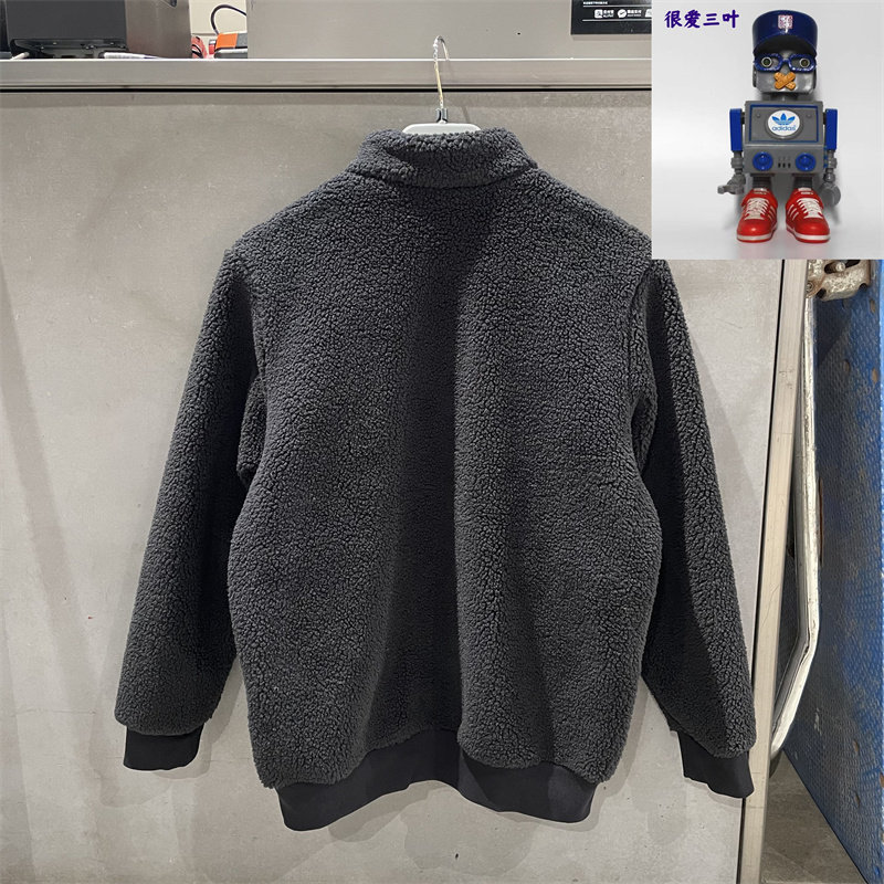 Adidas/阿迪达斯冬季男女同款儿童休闲摇粒绒保暖立领外套 IQ1325,淘宝优惠券,粉丝福利购,淘宝优惠卷