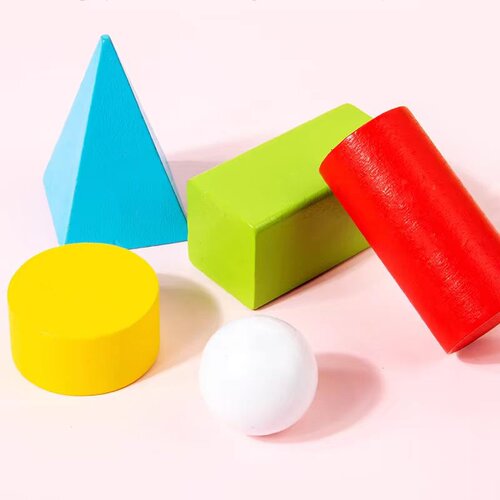 一年级数学教具长方体正方体圆柱体积木小学认识图形立体几何模型 - 图0