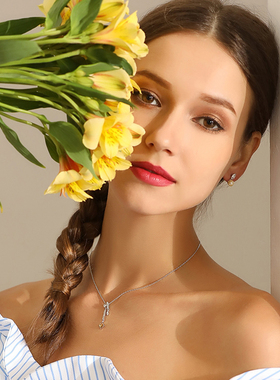 伊泰莲娜项链女锁骨链不对称