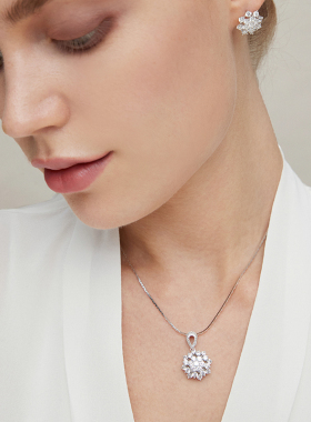 【礼盒包装】伊泰莲娜项链女时尚OL新款简约小众S925银配饰送女友