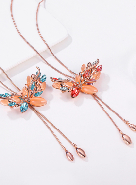 伊泰莲娜胸针女胸花毛衣链两用配饰瑞丽长链四季链长短可调节饰品