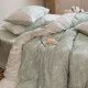 Moonlight lover French spring and summer orchid tentacle bed sheets four-piece set silky soft naked sleeping cool quilt cover bedding
