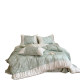 Moonlight lover French spring and summer orchid tentacle bed sheets four-piece set silky soft naked sleeping cool quilt cover bedding