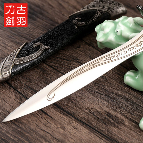 龙泉古羽宝剑 精灵小剑短剑 不锈钢西洋剑欧式剑装饰道具剑未开刃 - 图2