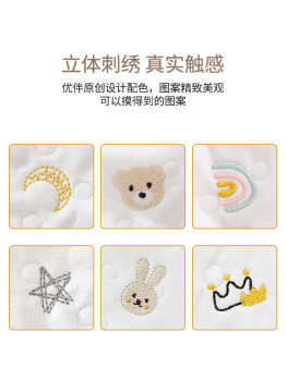 Baby pure cotton bed sheet summer class A gauze mattress cover spliced ​​​​ bed cover baby embroidered mattress cover can be customized