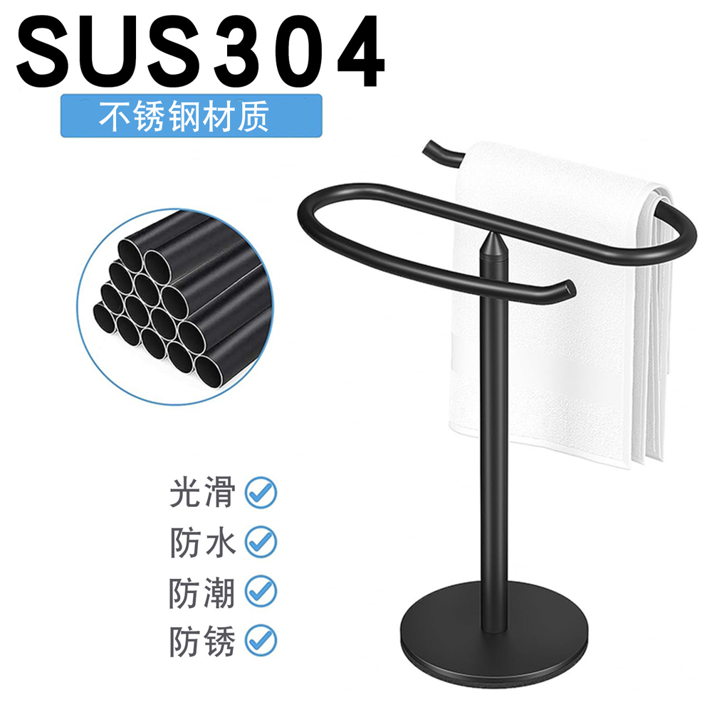 台面立式毛巾架厨房桌面移动擦手巾架收纳架304不锈钢挂物架置物