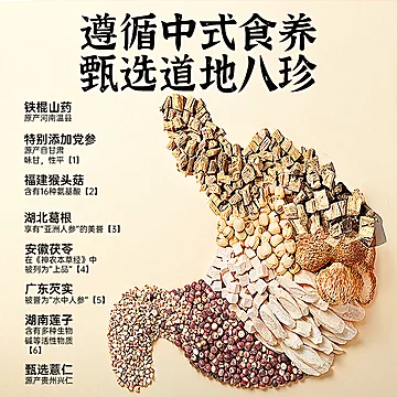 老金磨方八珍粉党参铁棍山药益生元粉500g[30元优惠券]-寻折猪