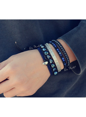 路塔斯曼lotusmann纯银黑色皮绳