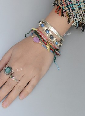 粉晶925银镀金自由幸运项链