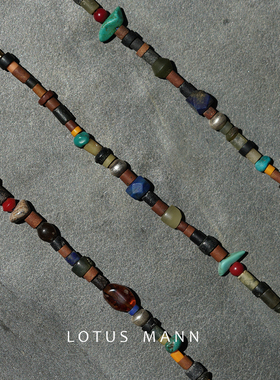 限量设计师系列.Ancient Gems.古董混合宝石手链 Lotus Mann