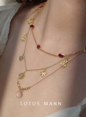 Rose&Silk真丝与宝石项链