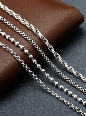 芭丽娜925银足银十字链项链