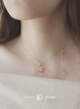 花屿月光石进口14Ko链