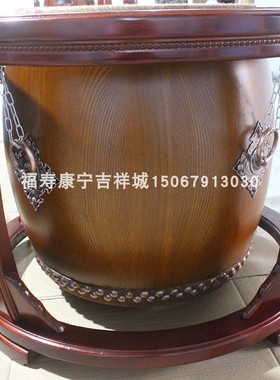 包邮台湾牛皮鼓铃子鼓毛皮鼓立式鼓架三脚架圆鼓架大鼓 法器用品