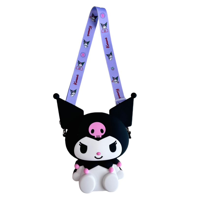 Sanrio Kulomi Melody silicone stereo crossbody bag for girl-图3