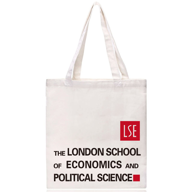 伦敦政治经济学院手提帆布包 LSE留学纪念品单肩手提帆布袋有拉链 - 图3